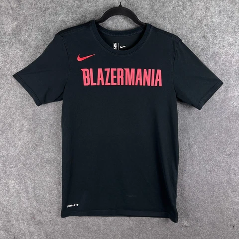 Portland Trail Blazers Shirt Mens Small Back Red Nike Dri Fit Blazermania Cover