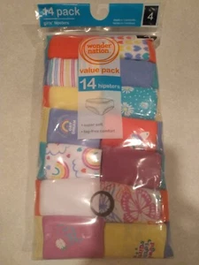 WONDER NATION Girls Hipster Panties 14 Count Value Pack NEW Size 4 - Picture 1 of 4