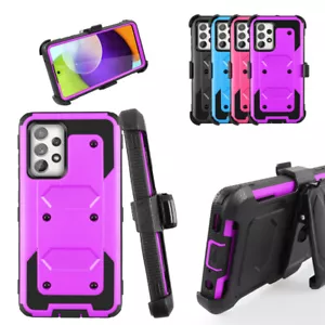 Galaxy A12 A32 A52 4G 5G Hülle eingebaute Displayschutzfolie Ständer schwerer Armor - Bild 1 von 22