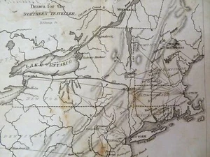 New England New York & Pennsylvania Travel Routes c. 1826 miniature map - Picture 1 of 2