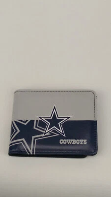 Cartera plegable con licencia NFL cuero vegano a todo color Dallas Cowboys Foto 1 de 4