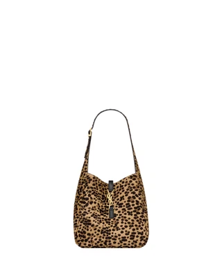 SAINT LAURENT Le 5 A 7 маленький $3400 бежевый/черный пони волос наплечная сумка новый - Изображение 1 из 4