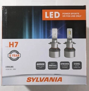Sylvania H7 LED Powersport Headlight Bulbs for Off Road Use or Fog Lights 2 Pack - Picture 1 of 4