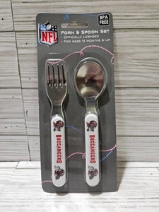 Juego de tenedores y cuchara Baby Fanatic NFL Tampa Bay Buccaneers 12M+ - Imagen 1 de 2