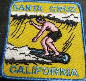 Santa Cruz CA Surfing Surfer Embroidered Vintage Patch 1970s Sew On Crafts - Picture 1 of 3