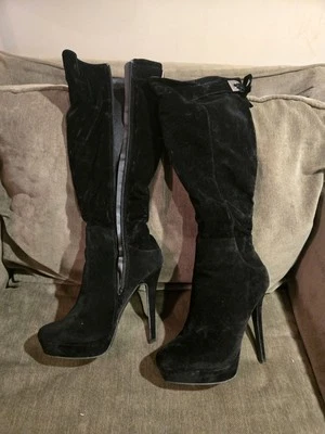 Tacones altos hasta la rodilla Liliana Velevet para mujer Foto 1 de 4