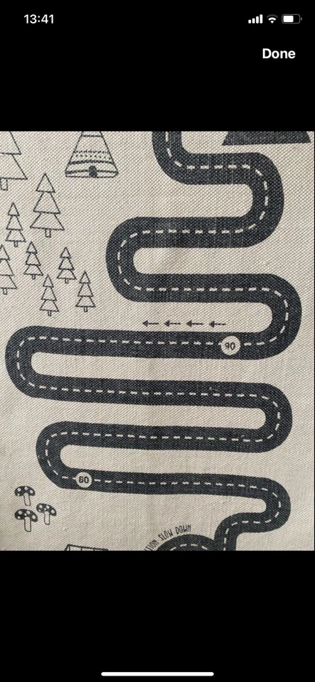 Oyoy kids playmat rug organic cotton Teepee Adventures Roads - Imagem 1 de 4