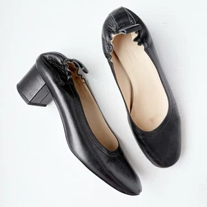 Zapatos de salón Everlane de cuero negro con tacón de día talla 6,5 - Imagen 1 de 6