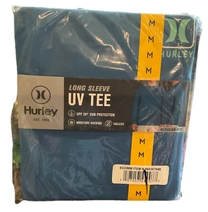 Hurley Herren Langarm UV T-Shirt Größe Medium UPF 50+ Neu mit Etikett - Bild 1 von 2