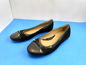 Women's Lands End Black Loafers Flats Shoes Size 11 Dress - Picture 1 of 9