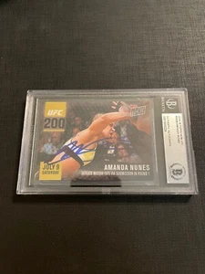 2016 TOPPS NOW UFC 200 - AMANDA NUNES - SIGNED BECKETT CERTIFIED AUTO #200-B - Picture 1 of 2