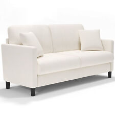 65'' Teddy Velvet Sofa Modern Couch Loveseat Settee Apartment Office Couch Beige
