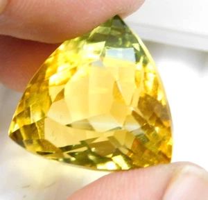 37Ct Flawless Bi-Color Ametrine Trillian Cut Certified Untreated Loose Gemstone - Imagen 1 de 5