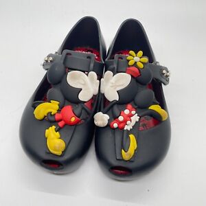 Mini Melissa Mickey Minnie Mouse Disney Rubber MaryJane Shoes Size 7T Toddler