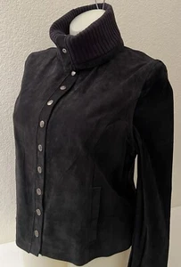 Convertible Jacket/Vest XL Neck Warmer Collar Genuine Washable Suede Co&Eddy NWT - Picture 1 of 18