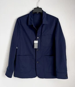 Alfani Men's XL Regular Fit Solid Shirt Jacket In Navy Blue $150 - Picture 1 of 3