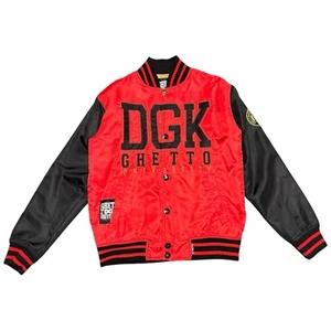 DGK Ghetto University Bomber Jacket Red Men’s Small Streetwear Skateboarding - Picture 1 of 5