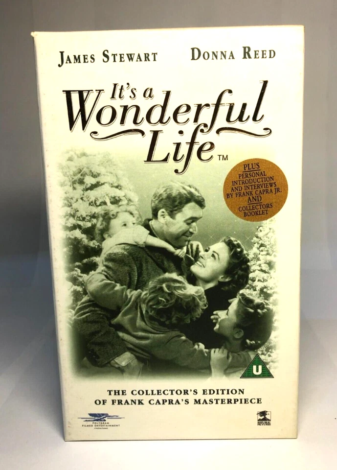 It's a Wonderful Life VHS Frank Capra Movie Classic James Stewart, Donna Reed  - Image 1 of 1