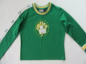 Boston Celtics Kid's Knit Shirt LARGE 10 yrs Lucky Green Irish Shamrock L/S Top - Picture 1 of 12