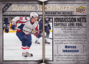 10/11 UD..MARCUS JOHANSSON..ROOKIE HEADLINERS..# RH-9..CAPITALS..COMBINED SHIP - Foto 1 di 1