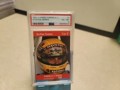 1991 CARMS FORMULA 1 AYRTON SENNA  #3 - PSA 6  (EX-MT) - C1600 - Image 1 of 4