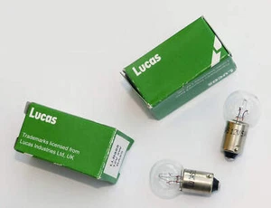 Par de bombillas laterales transparentes Lucas 12V 5W LLB989, GLB989, base Ba9s - Imagen 1 de 1