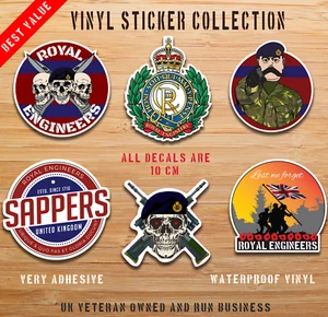 Royal Engineers CR Style - 6 Best-Selling Waterproof Stickers bundle - Picture 1 of 8
