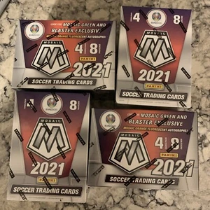 Lot (4) 2021 Panini Mosaic SOCCER UEFA Euro 2020 Blaster Box Boxes - Picture 1 of 2