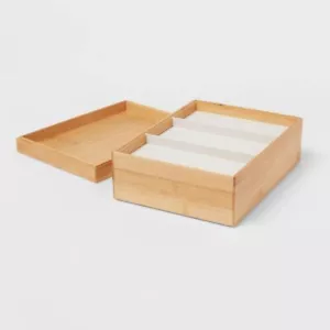 9" x 12" Stackable Bamboo Accessory Tray Set with Lid - Brightroom - Picture 1 of 4