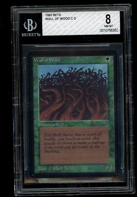 Wall of Wood - Beta, BGS 8 NM-MT. MTG (pop 17)   - Image 1 of 2