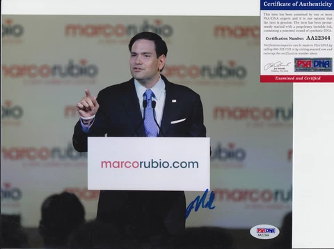 Marco Rubio Senator Signed Autograph 8x10 Photo PSA/DNA COA #7 Cover