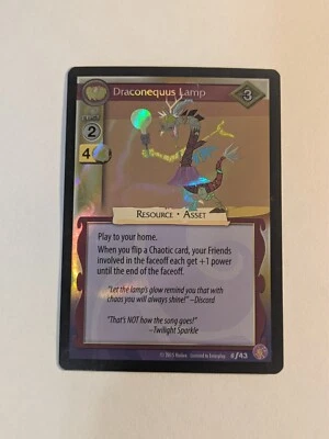 Draconequus Lamp MTG Absolute Discord Fixed Foil LP x1 - MLP Card - Image 1 of 2