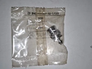 1 Stück Stecker, 33 BNC-Mikrodot-50-1/133, Suhner, neu - Foto 1 di 3