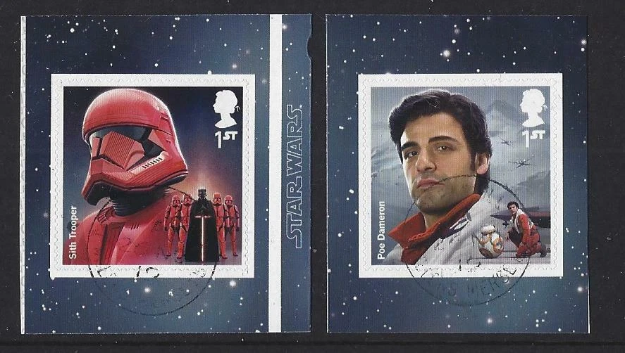 GREAT BRITAIN 2019 STAR WARS SELF ADHESIVE BOOKLET PAIR FINE USED - Image 1 of 1