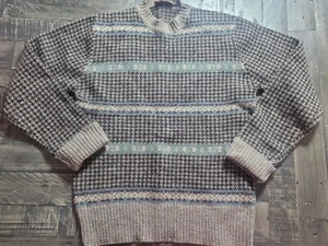 Vintage Chaps Ralph Lauren Mens Large Shetland Wool Chunky Knit Pullover Sweater - Picture 1 of 12