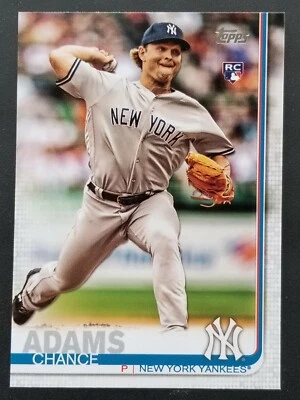 2019 Topps #98 Chance Adams RC YANKEES Rookie baseball card NM/MT - Image 1 of 2