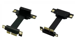 PCI-E v3.0 1x male Right-angle to 1x female Right-angle Riser extension cable - Picture 1 of 9