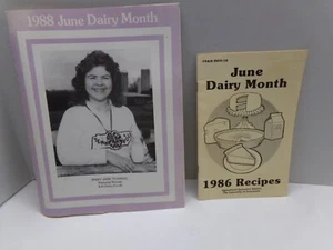 1986 June Dairy Month Recipe Booklet And 1988 Program Brochure Vintage Vols - Picture 1 of 4