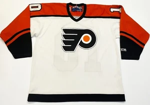 CCM Philadelphia Flyers LeCLAIR #10 NHL Hockey Jersey Men XL White Canada Sewn - Picture 1 of 12