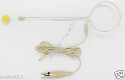 Beige earset Headset Microphone for AKG Samson Wireless Beltpack  XLR 3Pin mini - Image 1 of 3