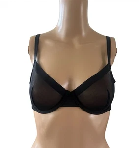 Auden Women's Mesh Unlined Bra Black Size 34C - Picture 1 of 5
