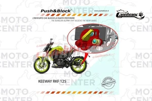 ANTIFURTO MECCANICO BLOCCA RUOTA PUSH&BLOCK® QJ MOTOR SRK 125 S ('23-'24) - KEEW - Picture 1 of 1