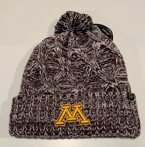 Minnesota Golden Gophers Adult Unisex NCAA Beanie Winter Pom Cuffed Knit Ski Hat - Picture 1 of 6