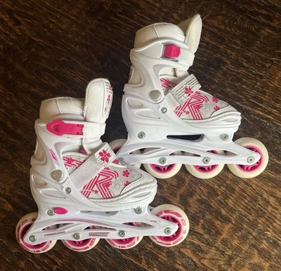 Roces Inline Rollerblade Skates Jugend Mädchen verstellbar 13 - JR2 weiß pink Abec 3 - Bild 1 von 4