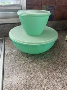 Lote De Colección Tupperware 679-1, 274-12 Con Niños Verde Raro - Imagen 1 de 6