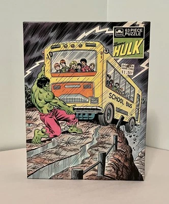 THE INCREDIBLE HULK Vintage 1988 JIGSAW PUZZLE by Golden (63 pieces) Complete! - Image 1 of 4