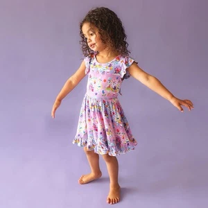 Posh Peanut 🐰 Größe 7/8 🌈 Lisa Frank Ballerina Hasen Tie Back Twirl Kleid - Bild 1 von 5