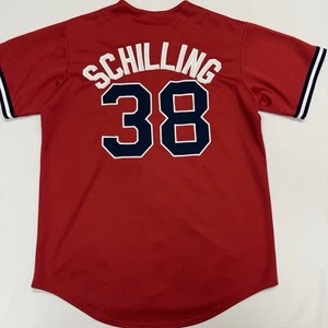 Boston Red Sox Jersey Mens Medium Curt Schilling Stitched Majestic New NWOT ๐๐ฅ - Picture 1 of 14