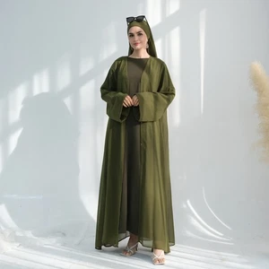 Islam Mujeres Musulmanas Chifón Cárdigan Interior Vestido Maxi Abaya Árabe Bata Kimono - Imagen 1 de 32