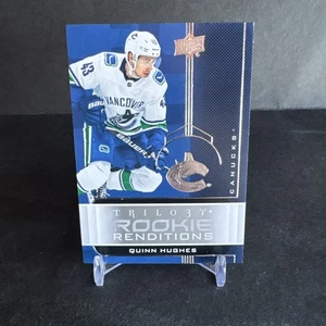 2019-20 Upper Deck TRILOGY ROOKIE RENDITIONS Hockey #RR-30 Quinn Hughes EX/NM - Picture 1 of 2